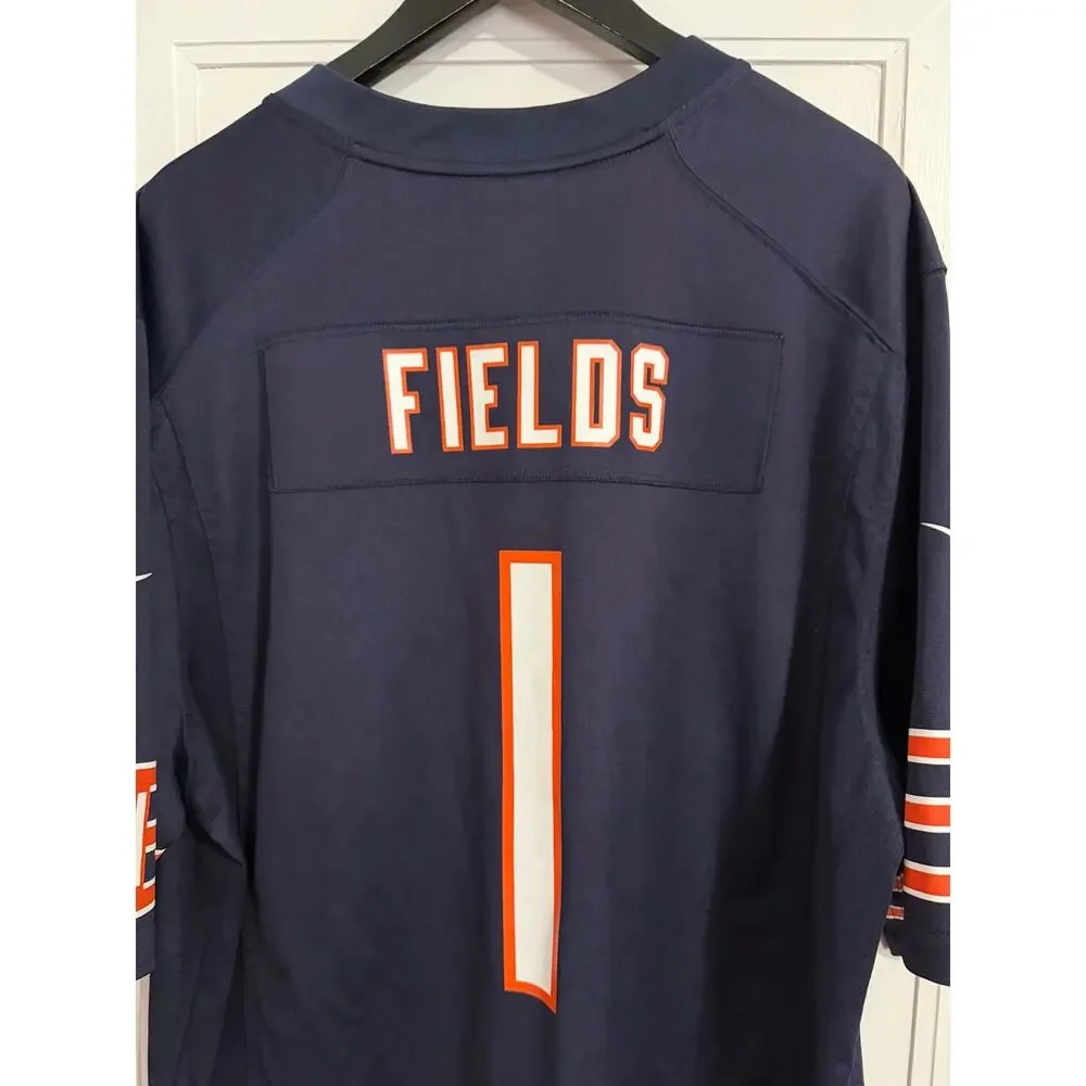 Justin Fields Chicago Bulls Nike NFL Football Jersey Men's Size XL - Picture 4 of 9
